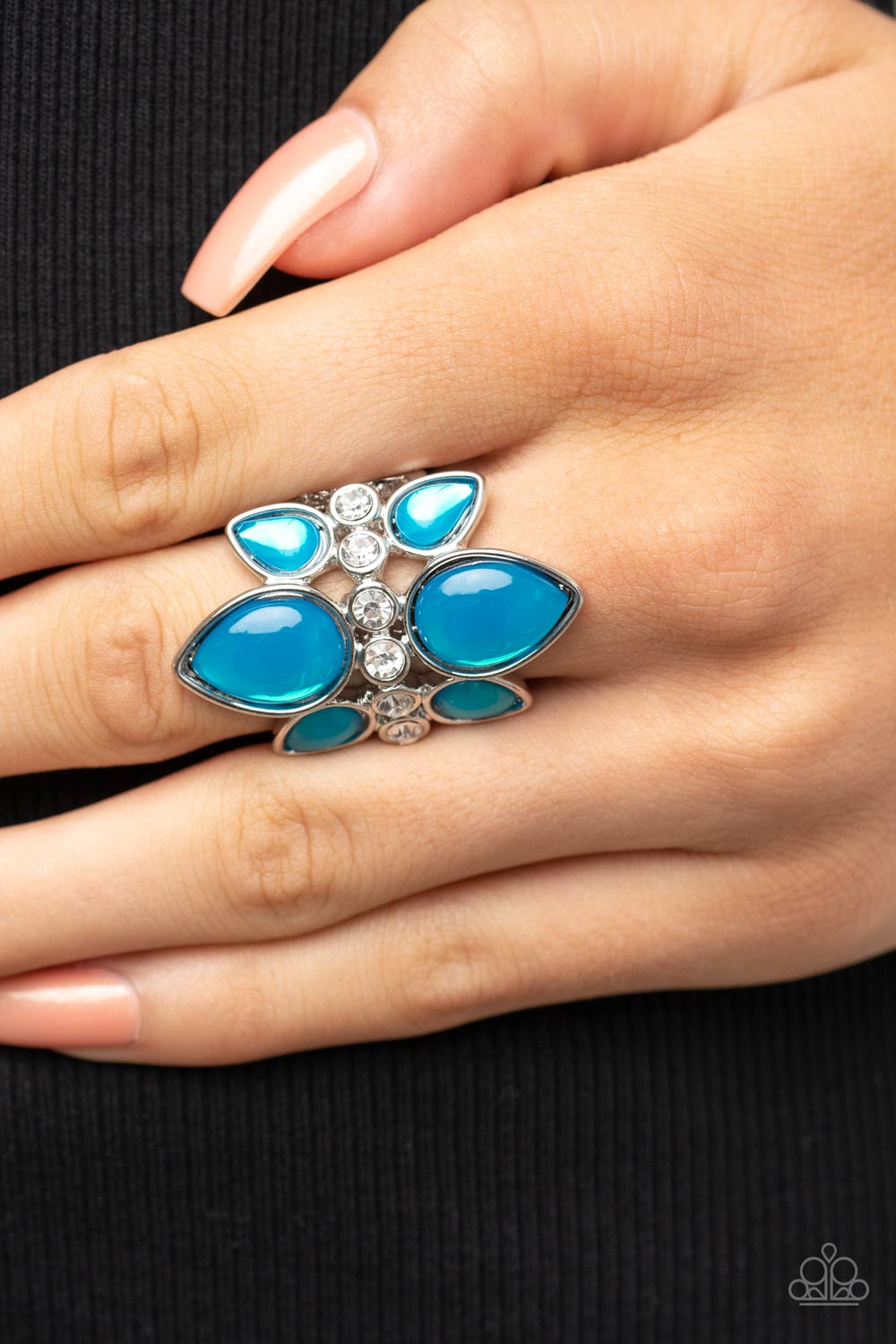 TRIO Tinto - blue - Paparazzi ring