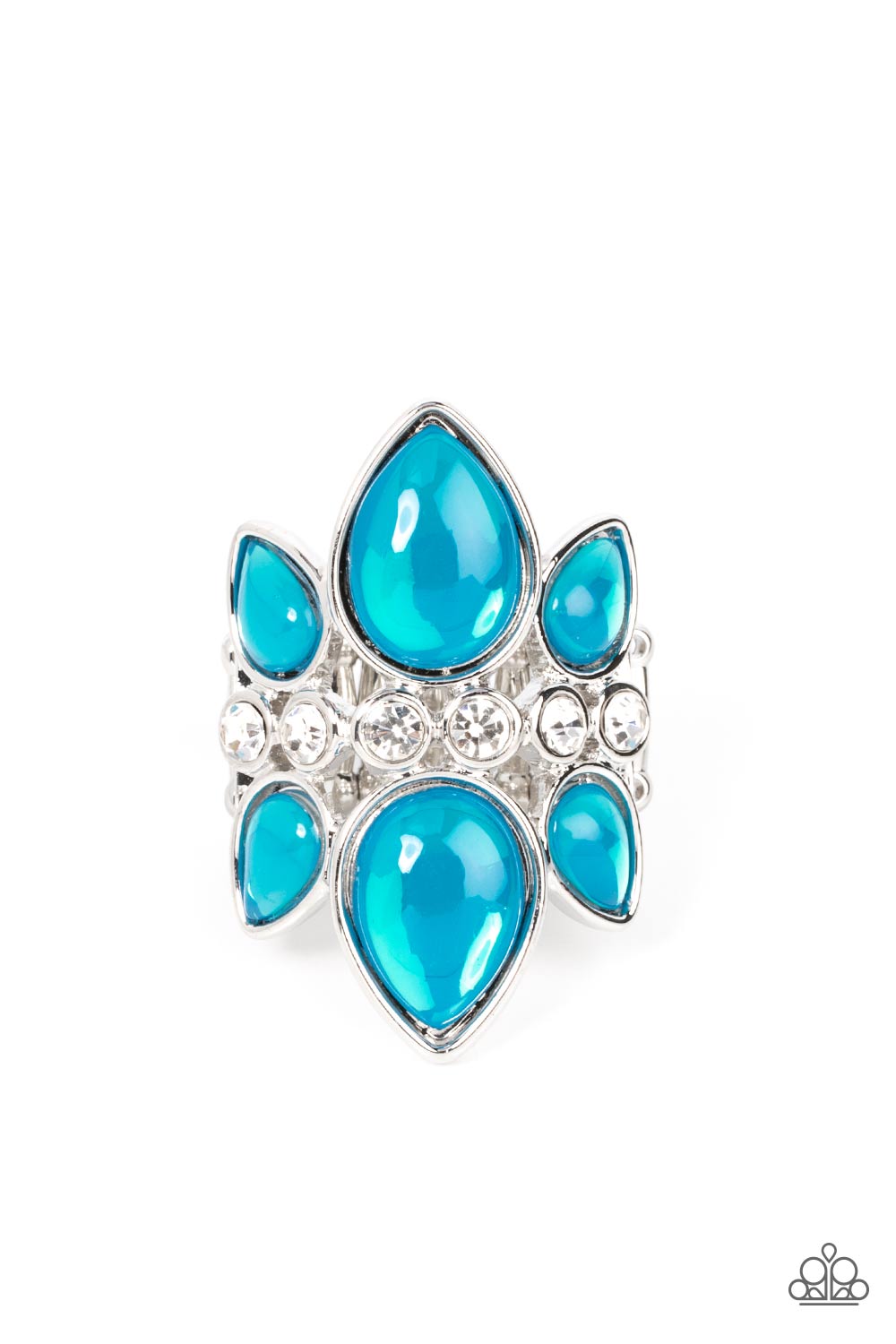 TRIO Tinto - blue - Paparazzi ring