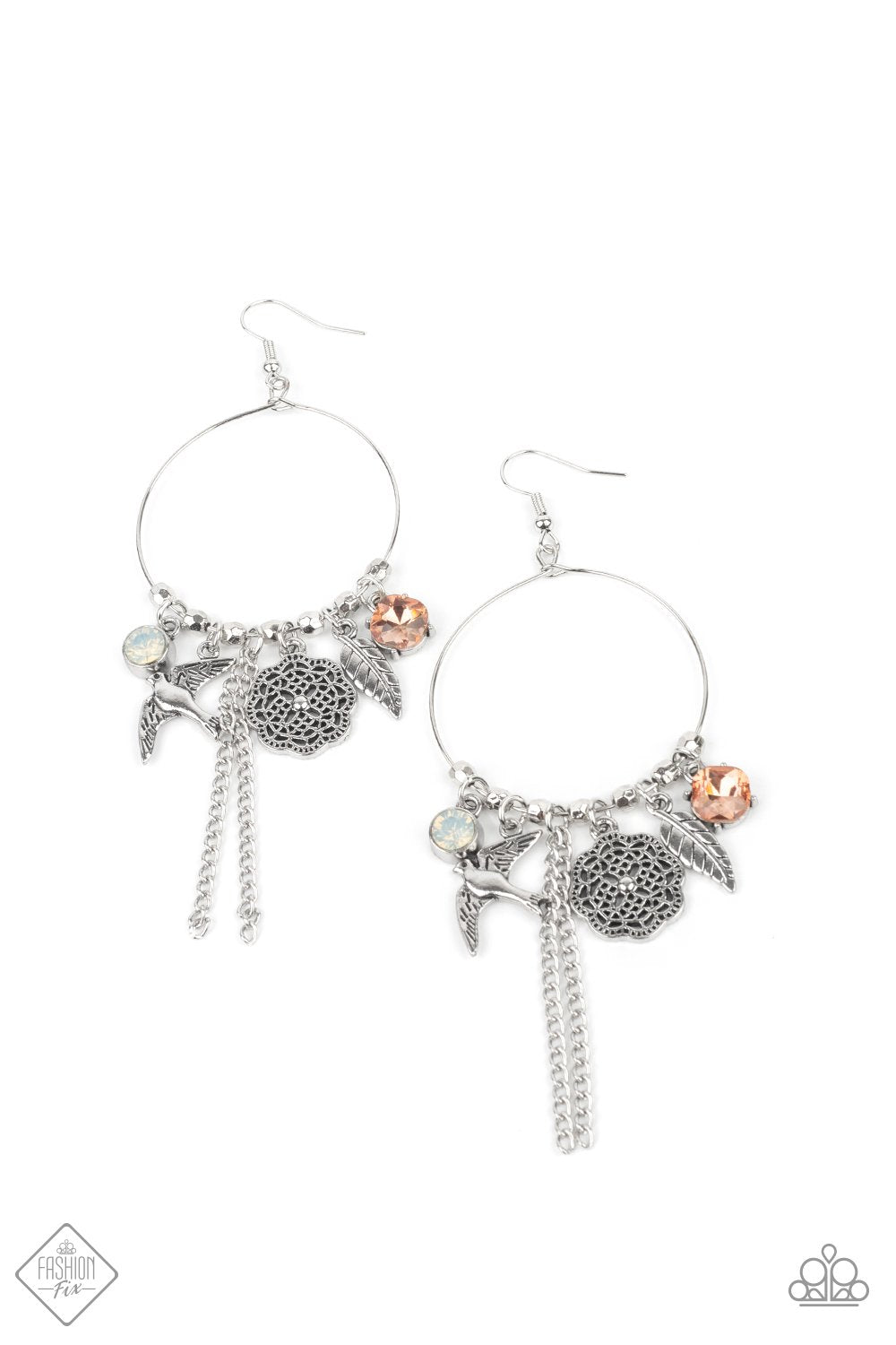 TWEET Dreams - white - Paparazzi earrings