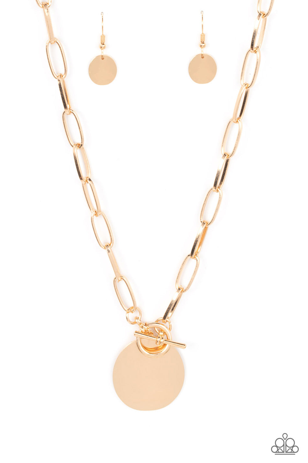 Tag Out - gold - Paparazzi necklace