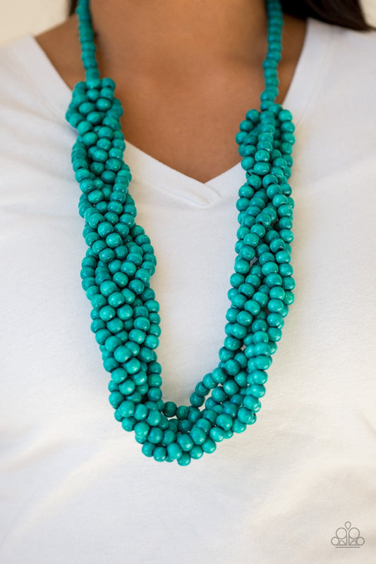 Tahiti Tropic-blue-Paparazzi necklace