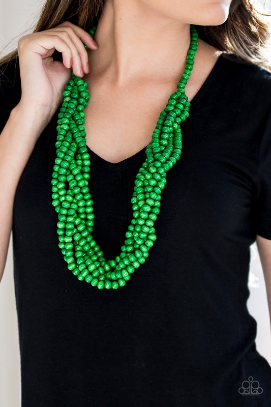 Tahiti Tropic-green-Paparazzi necklace