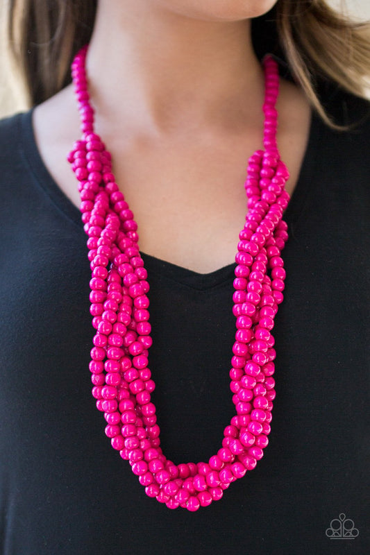 Tahiti Tropic-pink-Paparazzi necklace