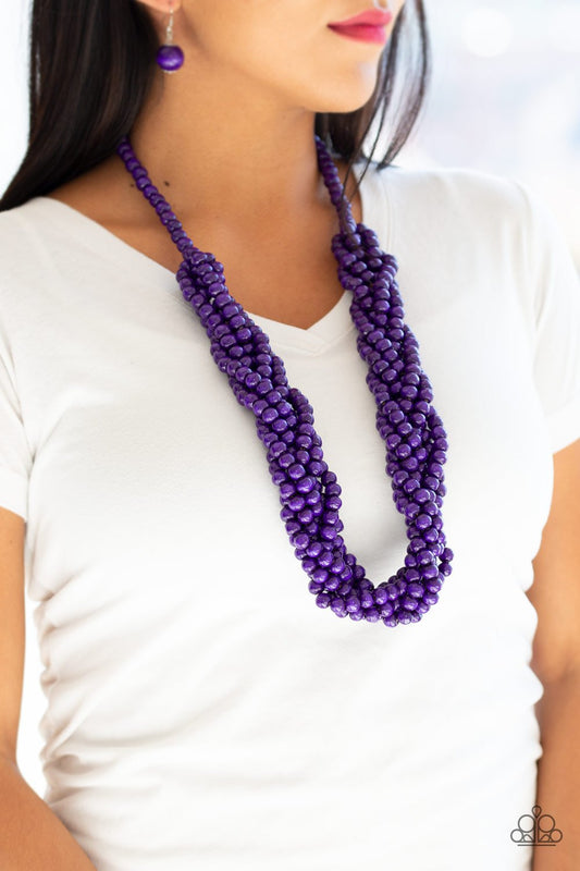 Tahiti Tropic - purple - Paparazzi necklace
