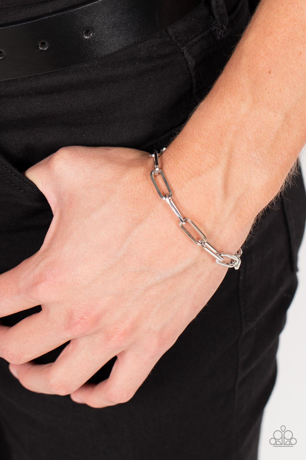 Tailgate Party - silver - Paparazzi MENS bracelet