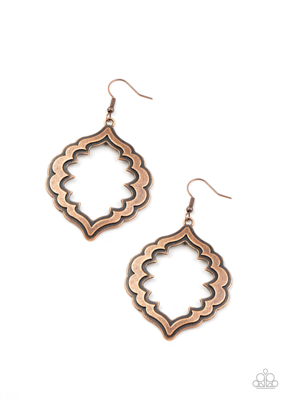 Taj Mahal Majesty - copper - Paparazzi earrings