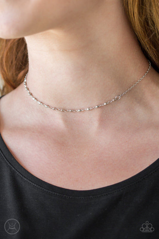 Take a Risk - silver - Paparazzi  choker necklace