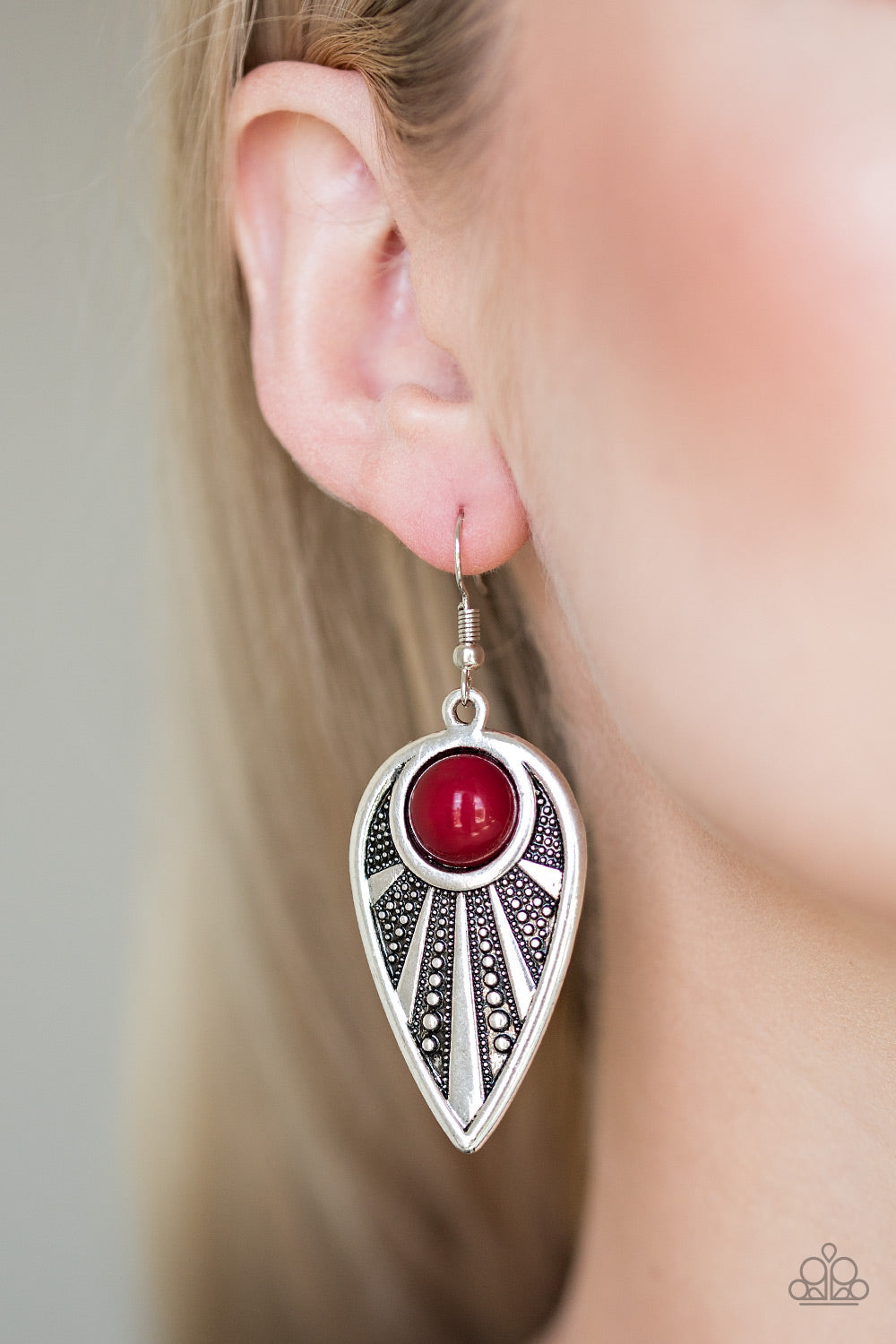 Take a Walkabout - red - Paparazzi earrings