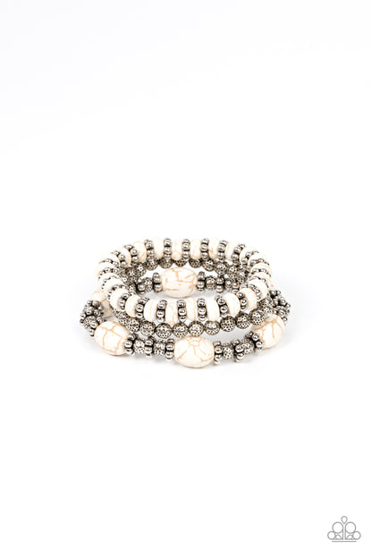 Take by SANDSTORM - white - Paparazzi bracelet