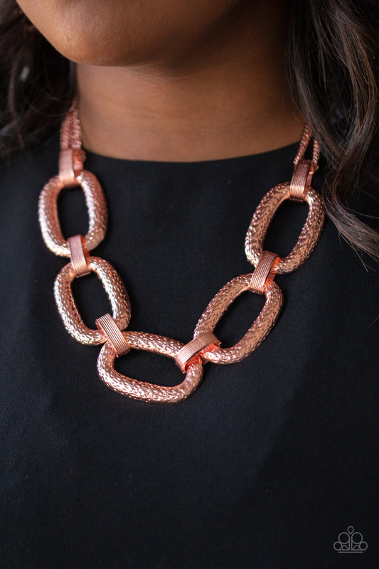 Take Charge - copper - Paparazzi necklace