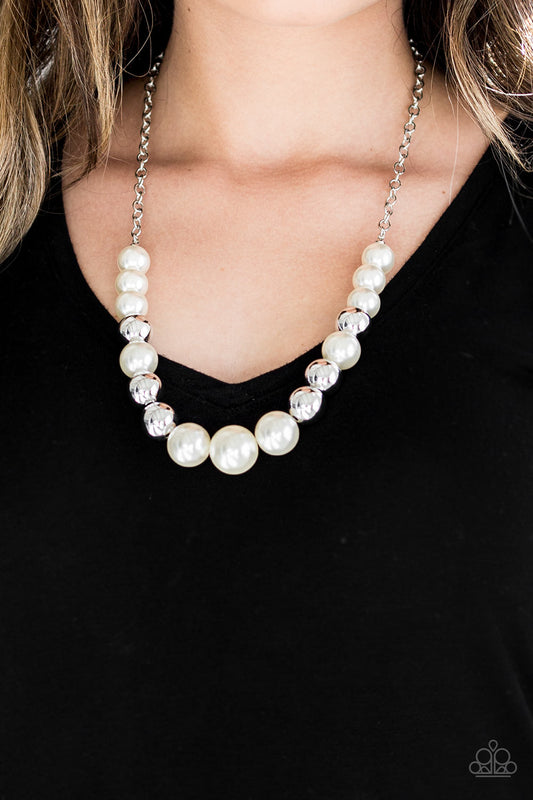 Take Note - white - Paparazzi necklace