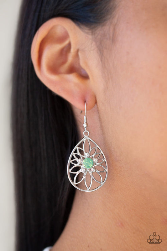 Take It GLOW-green-Paparazzi earrings