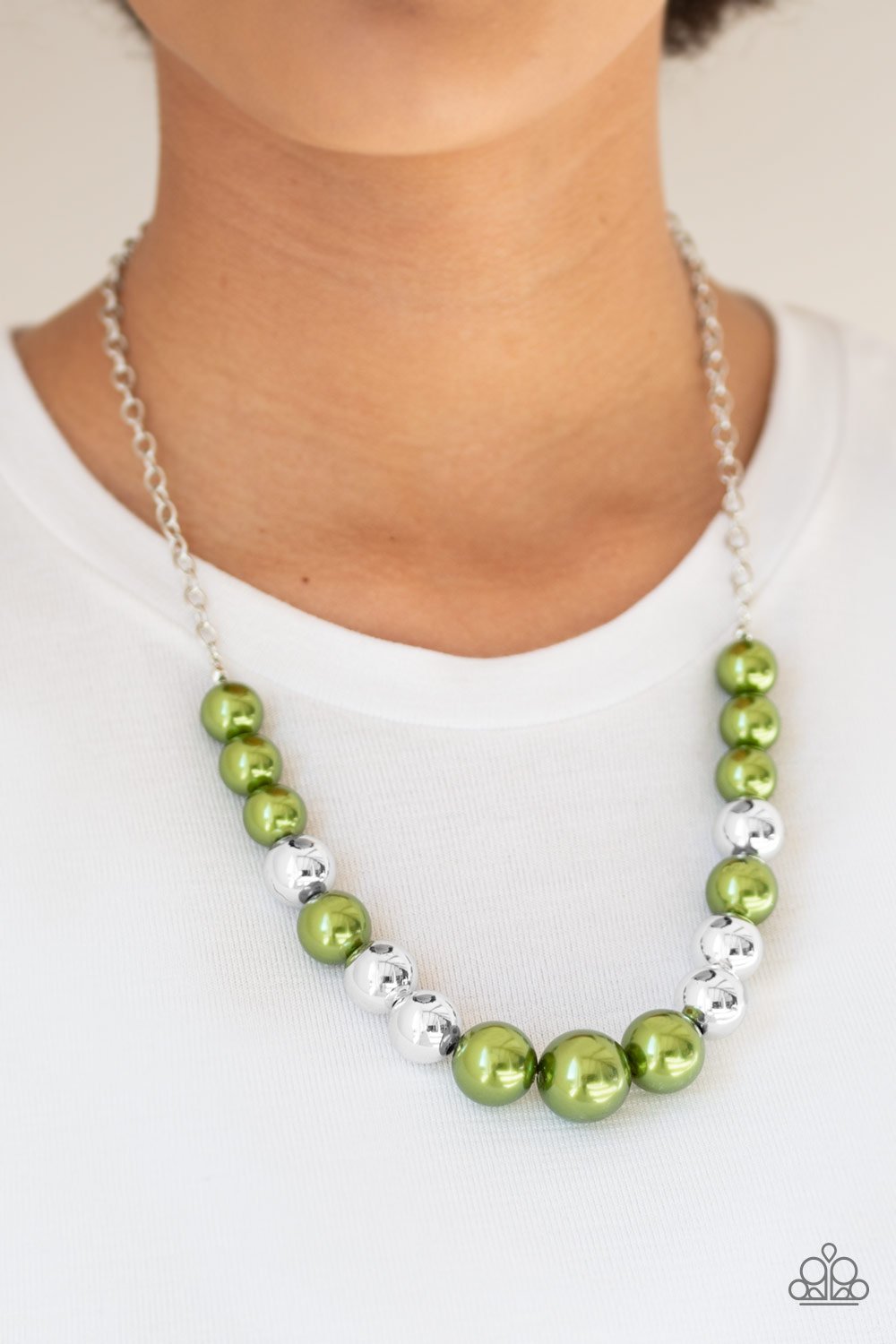 Take Note-green-Paparazzi necklace