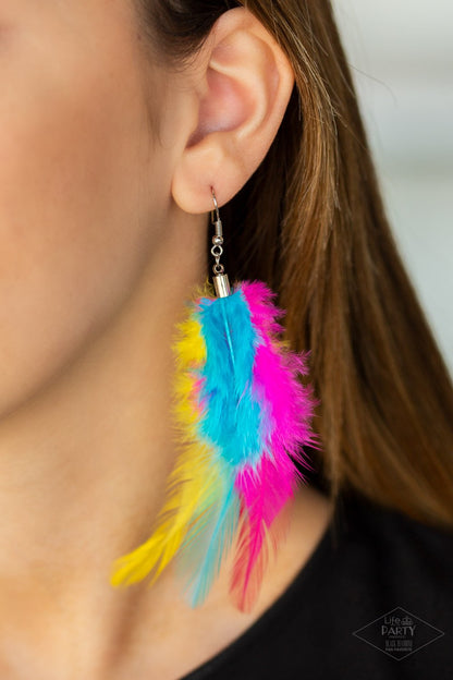 Take a Boa-multi-Paparazzi earrings