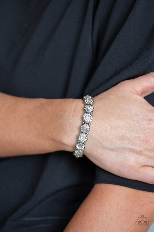 Take a Moment to Reflect-white-Paparazzi bracelet