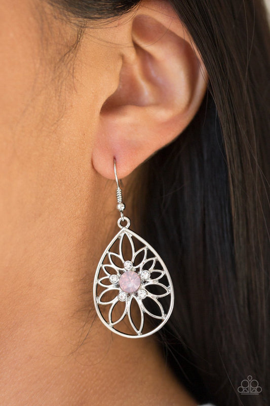 Take it Glow-pink-Paparazzi earrings