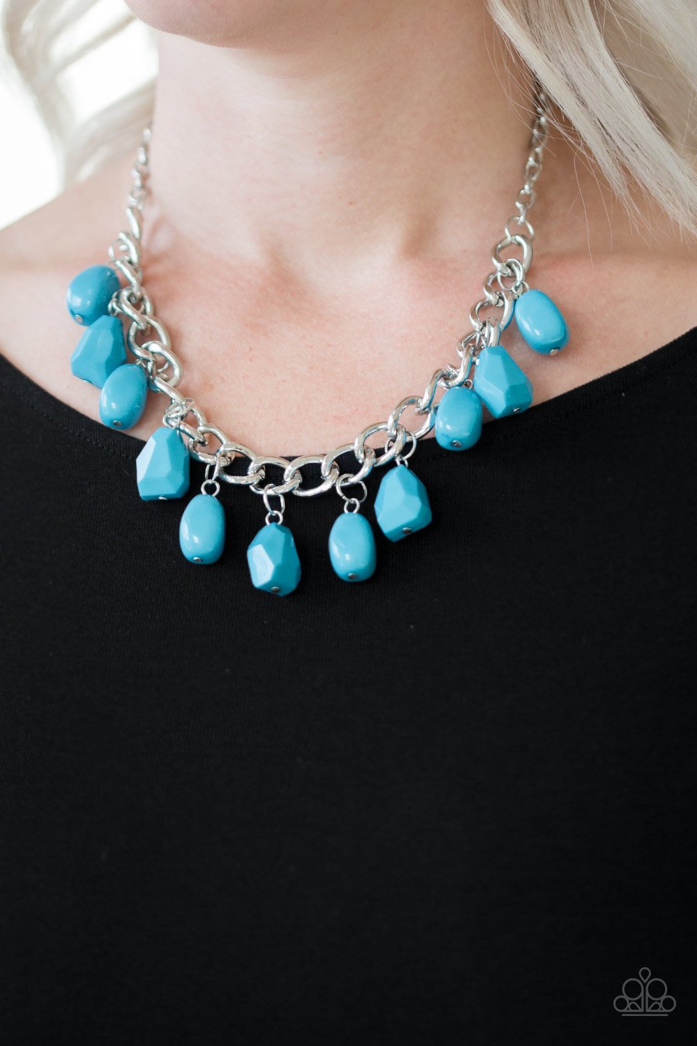 Take the Color Wheel - blue - Paparazzi necklace