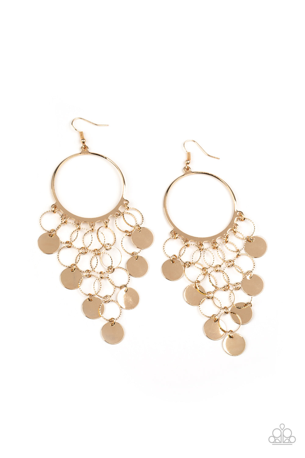 Take a CHIME Out - gold - Paparazzi earrings