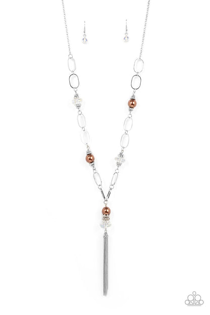 Taken with Tassels - brown - Paparazzi necklace