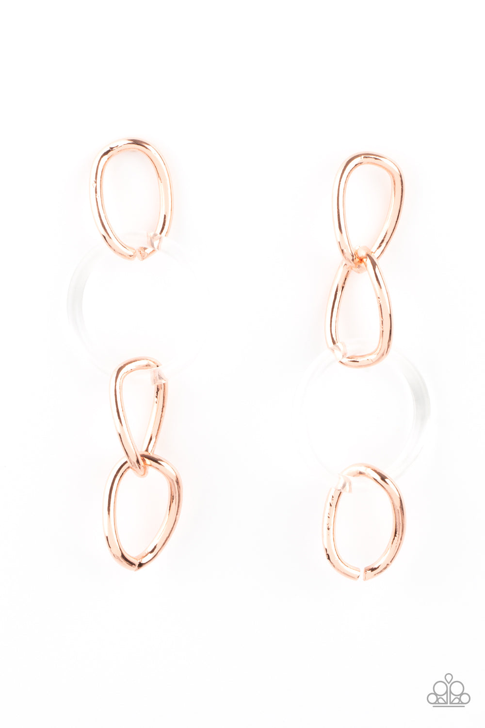 Talk In Circles - copper - Paparazzi earrings