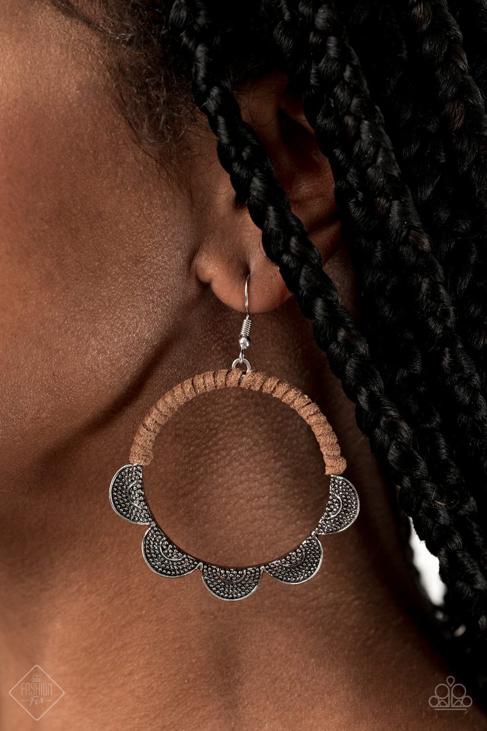 Tambourine Trend-brown-Paparazzi earrings