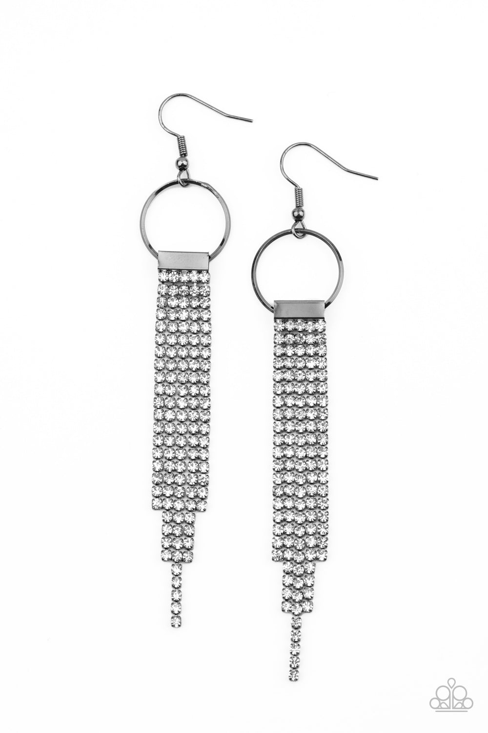 Tapered Twinkle - black - Paparazzi earrings