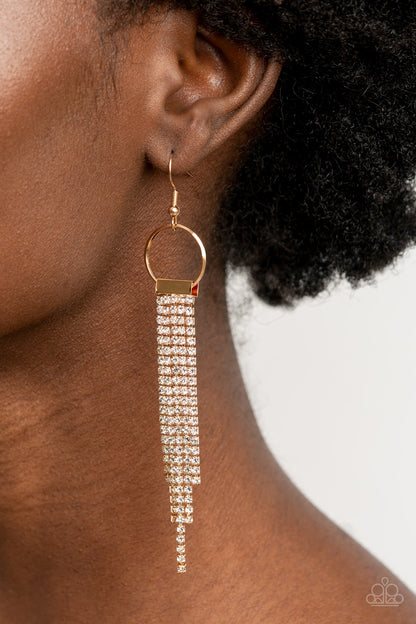 Tapered Twinkle - gold - Paparazzi earrings