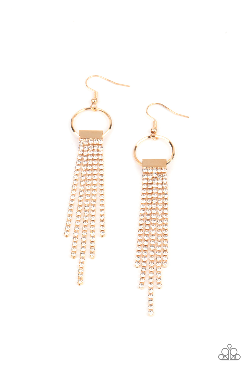 Tapered Twinkle - gold - Paparazzi earrings