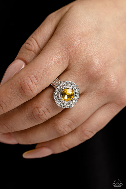 Targeted Timelessness - yellow - Paparazzi ring