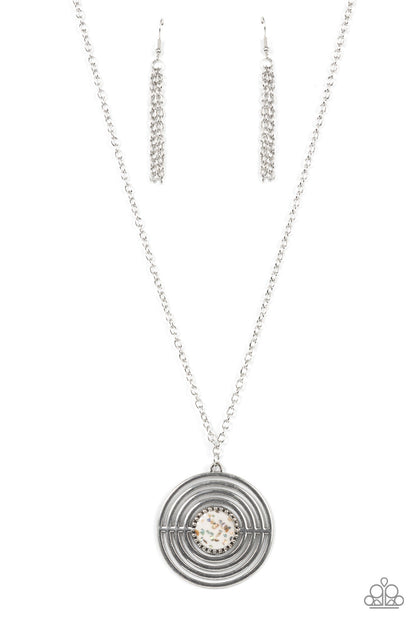 Targeted Tranquility - white - Paparazzi necklace