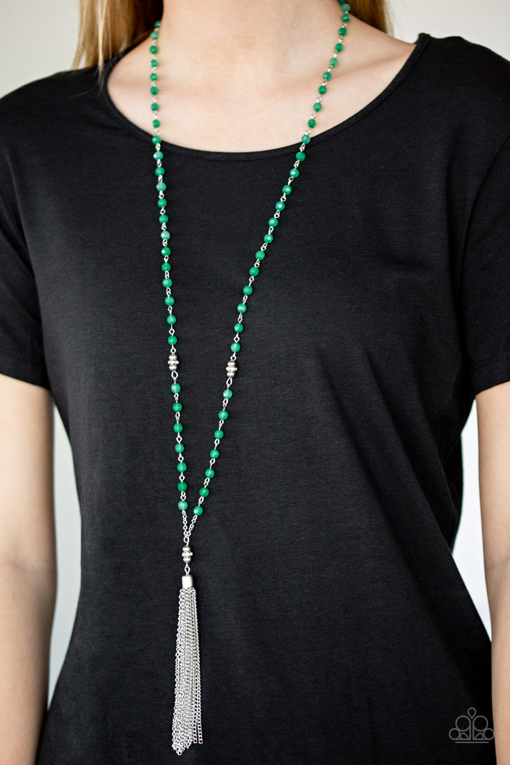 Tassel Takeover - green - Paparazzi necklace