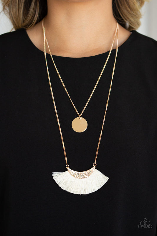 Tassel Temptation - gold - Paparazzi necklace