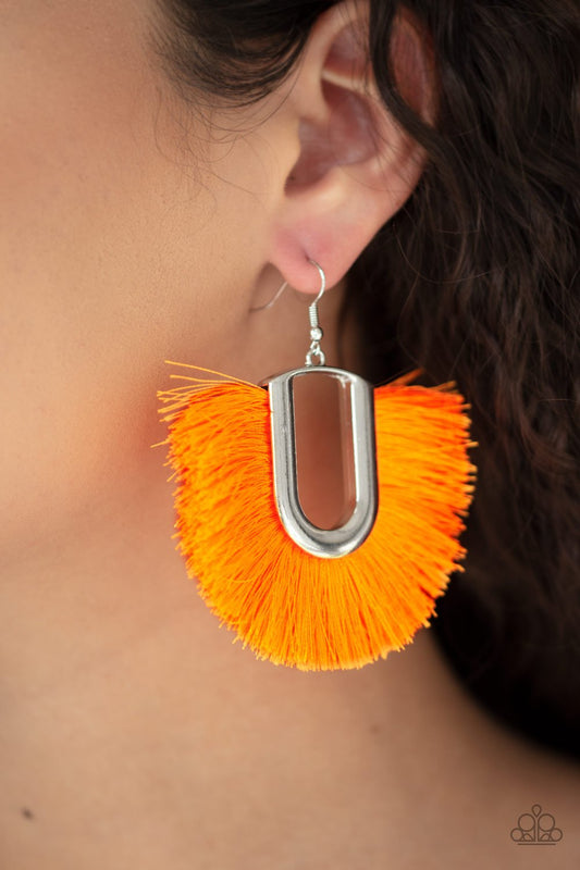 Tassel Tropicana-orange-Paparazzi earrings
