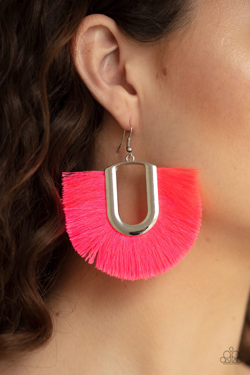 Tassel Tropicana-pink-Paparazzi earrings