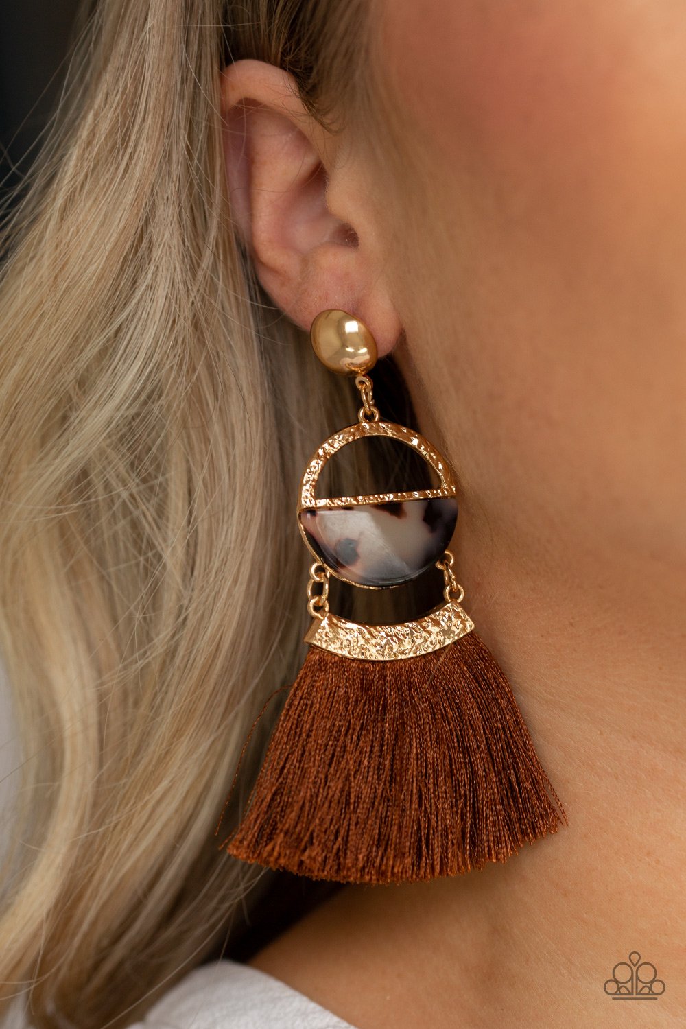 Tassel Trot-brown-Paparazzi earrings