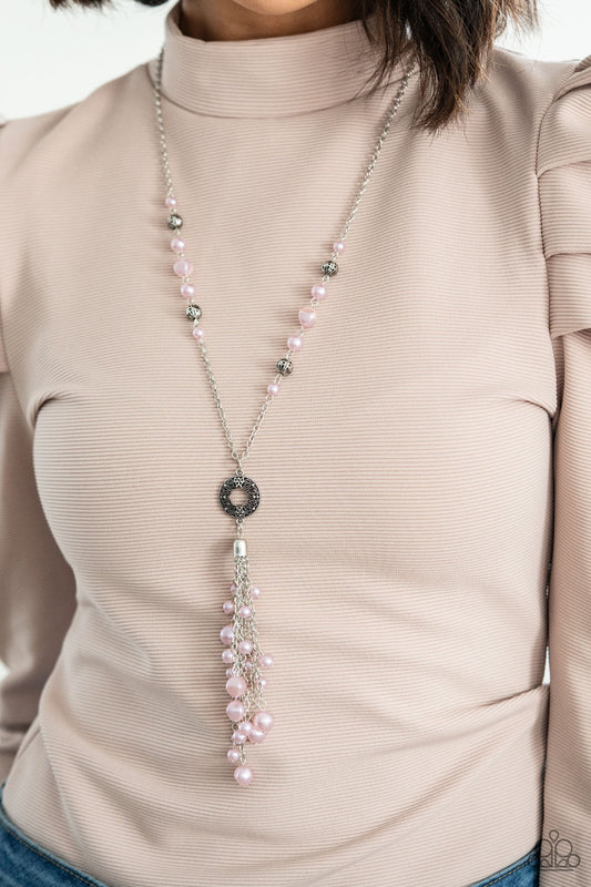 Tasseled Treasure - pink - Paparazzi necklace