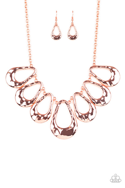 Teardrop Envy - copper - Paparazzi necklace