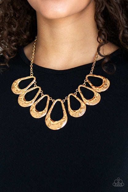 Teardrop Envy - gold - Paparazzi necklace