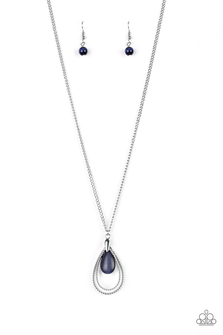 Teardrop Tranquility - blue - Paparazzi necklace – JewelryBlingThing