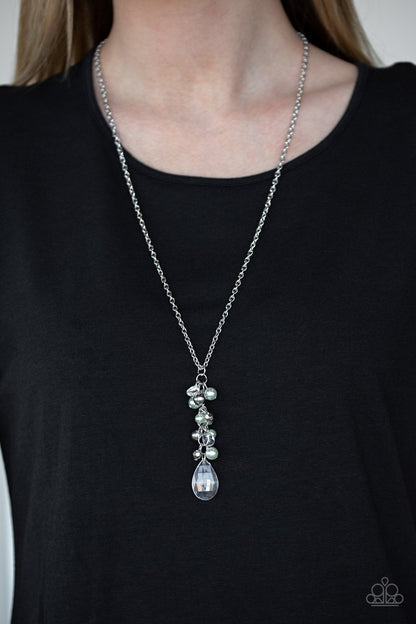 Teardrop Serenity-green-Paparazzi necklace