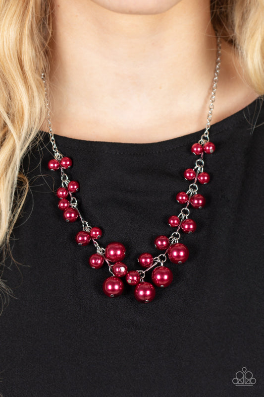 Tearoom Gossip - red - Paparazzi necklace