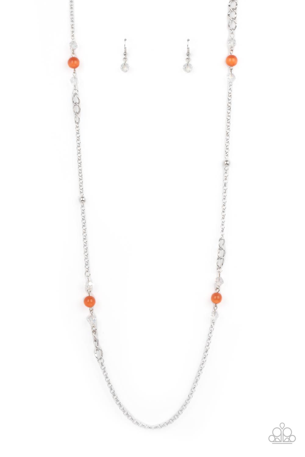 Teasingly Trendy - orange - Paparazzi necklace