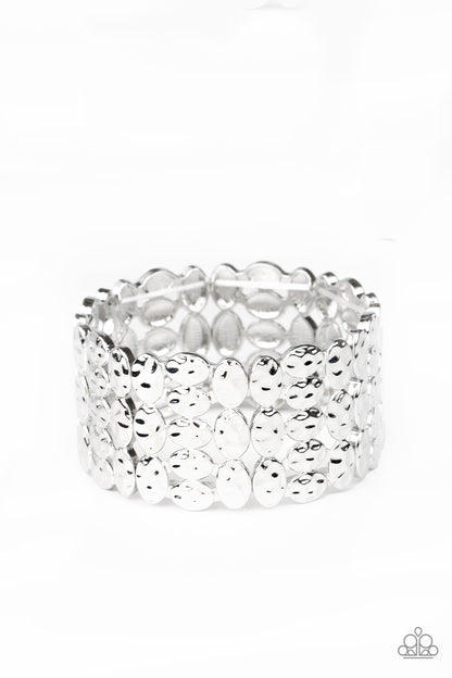 Tectonic Texture - silver - Paparazzi bracelet – JewelryBlingThing