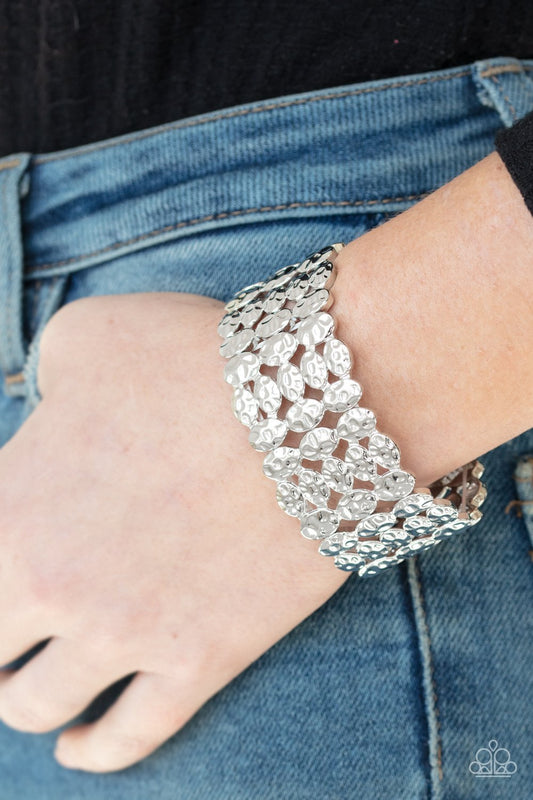 Tectonic Texture-silver-Paparazzi bracelet