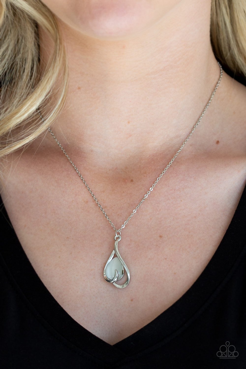 Tell Me a Love Story-white-Paparazzi necklace