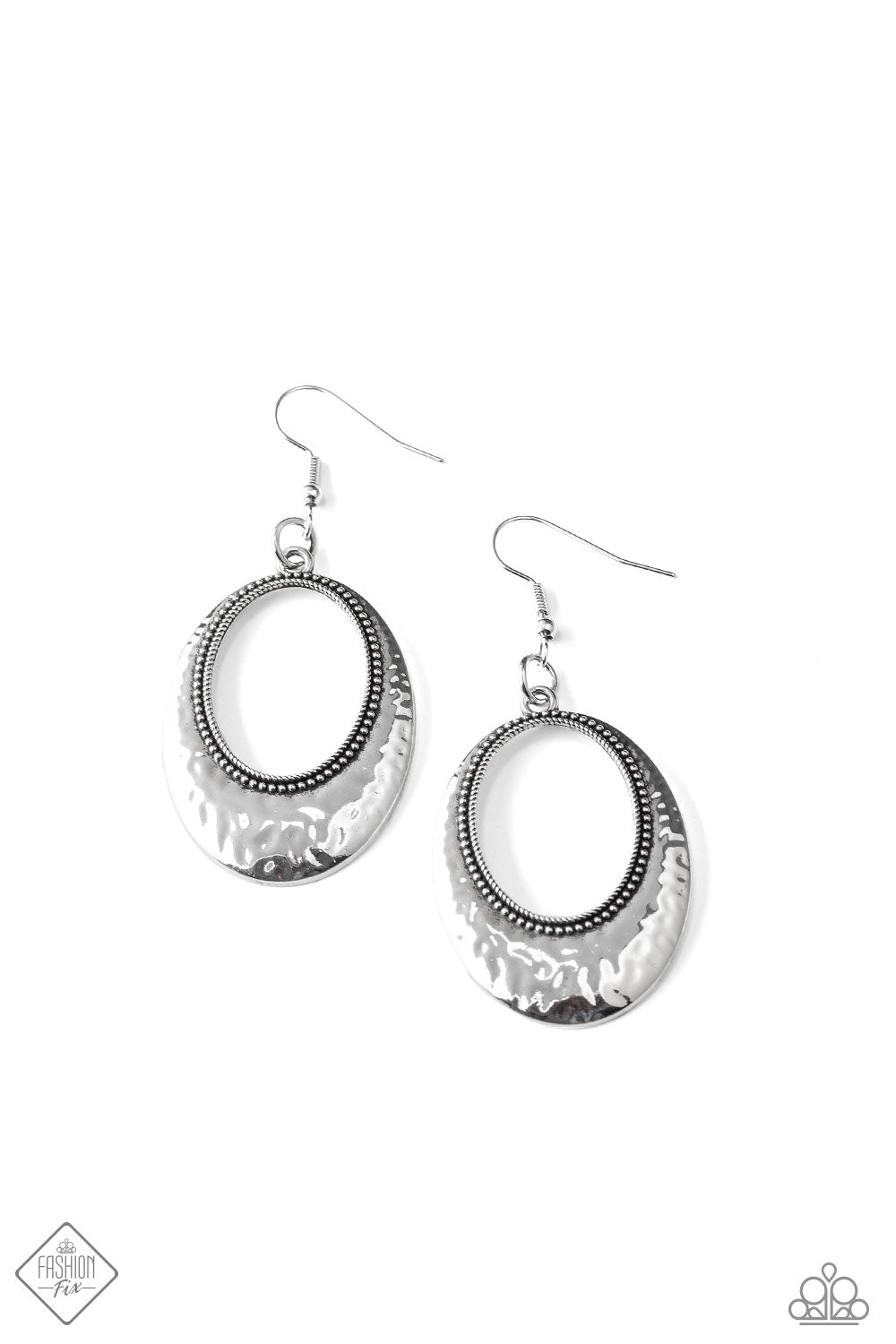Tempest Texture - silver - Paparazzi earrings