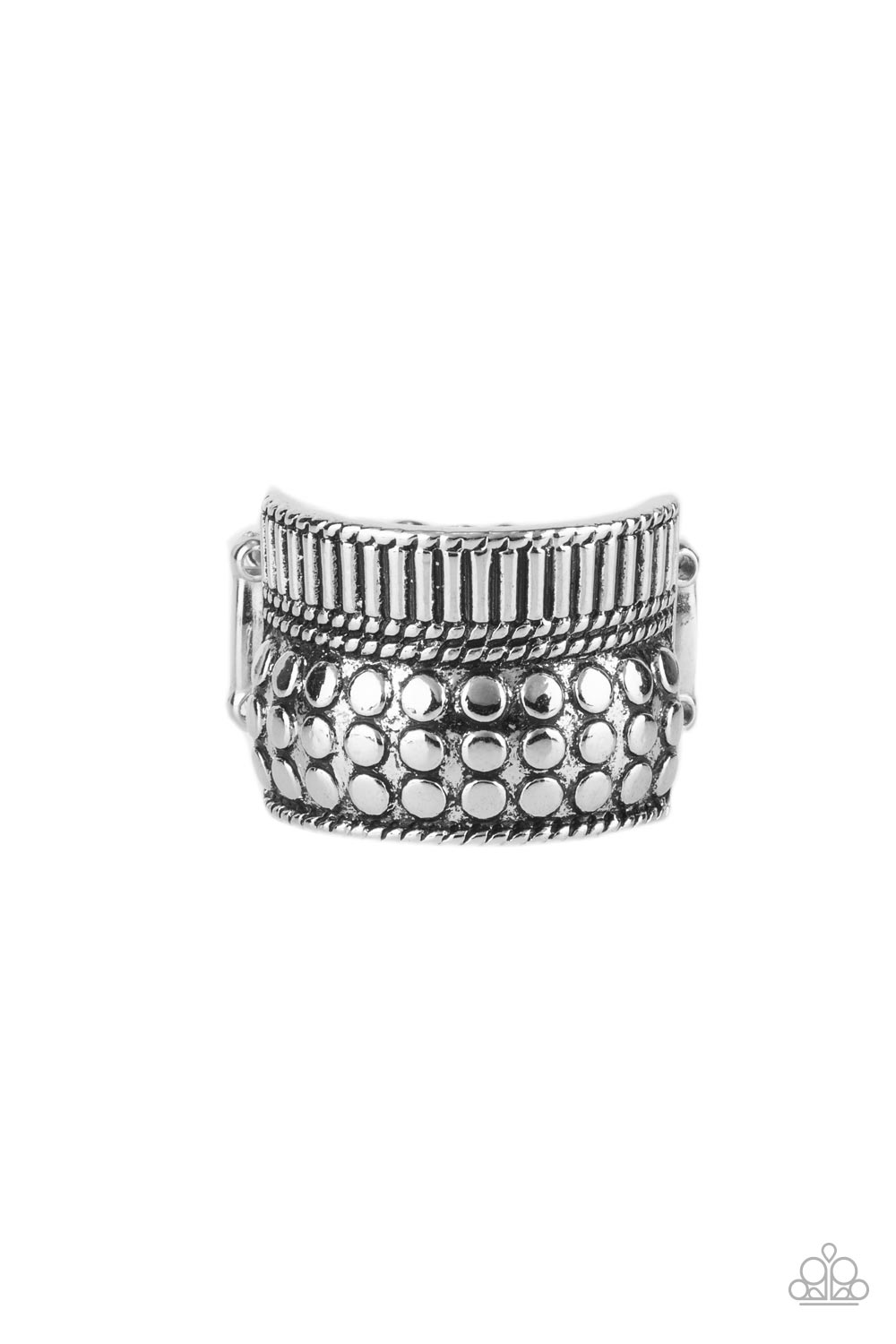 Tenacious Texture - silver - Paparazzi ring