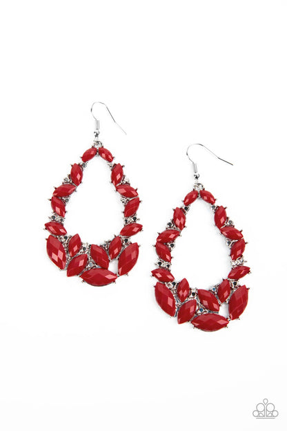 Tenacious Treasure - red - Paparazzi earrings