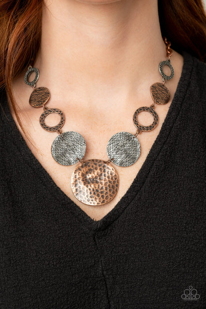 Terra Adventure - copper - Paparazzi necklace