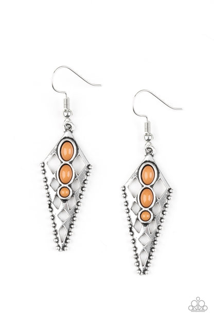 Terra Territory - brown - Paparazzi earrings